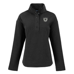 Las Vegas Raiders Cutter & Buck Women's Hunts Point Eco Half-Snap Sweatshirt - Black Sweatshirts