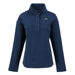 Los Angeles Chargers Cutter & Buck Women's Hunts Point Eco Half-Snap Sweatshirt - Navy Sweatshirts