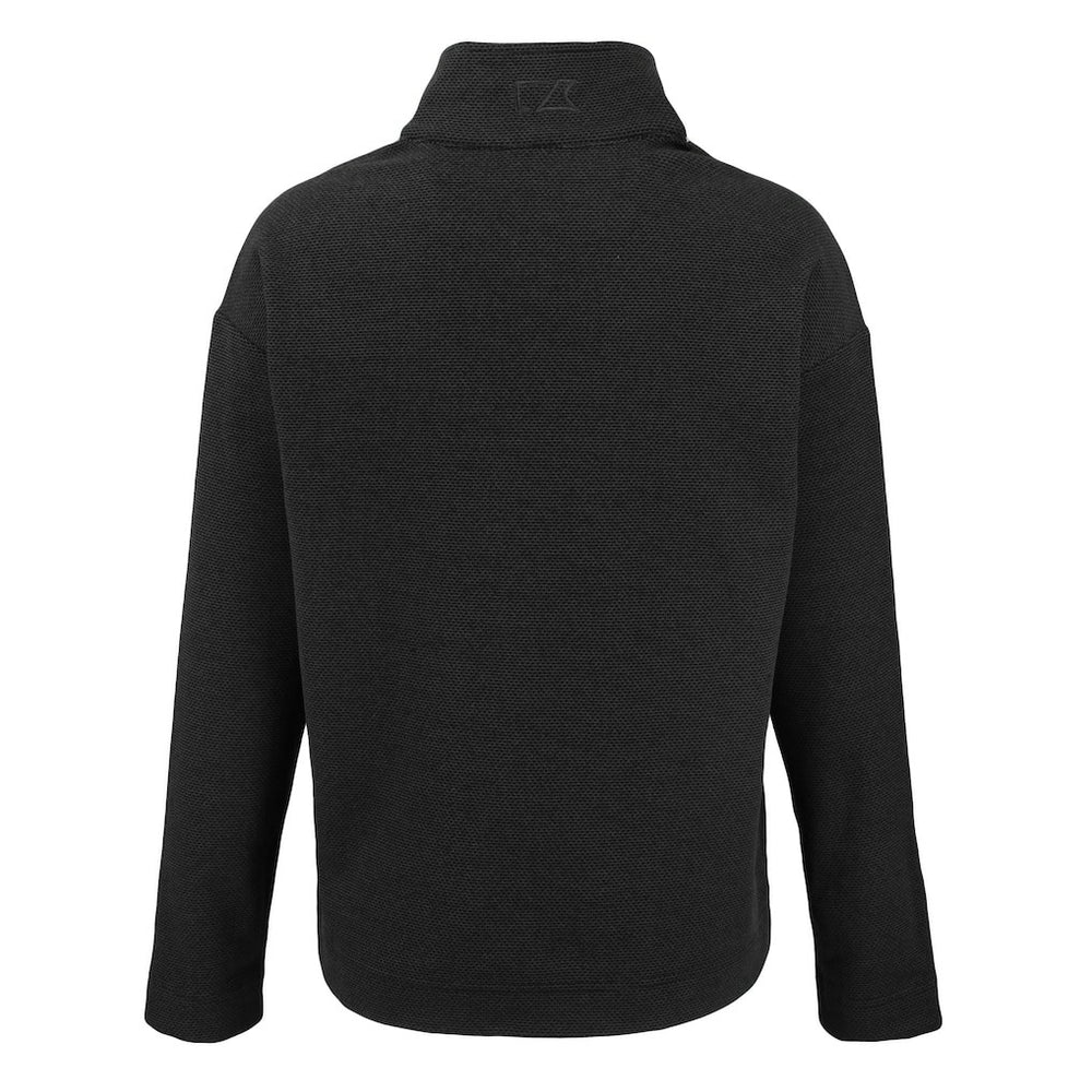 Seattle Seahawks Cutter & Buck Women's Hunts Point Eco Half-Snap Sweatshirt - Black Sweatshirts