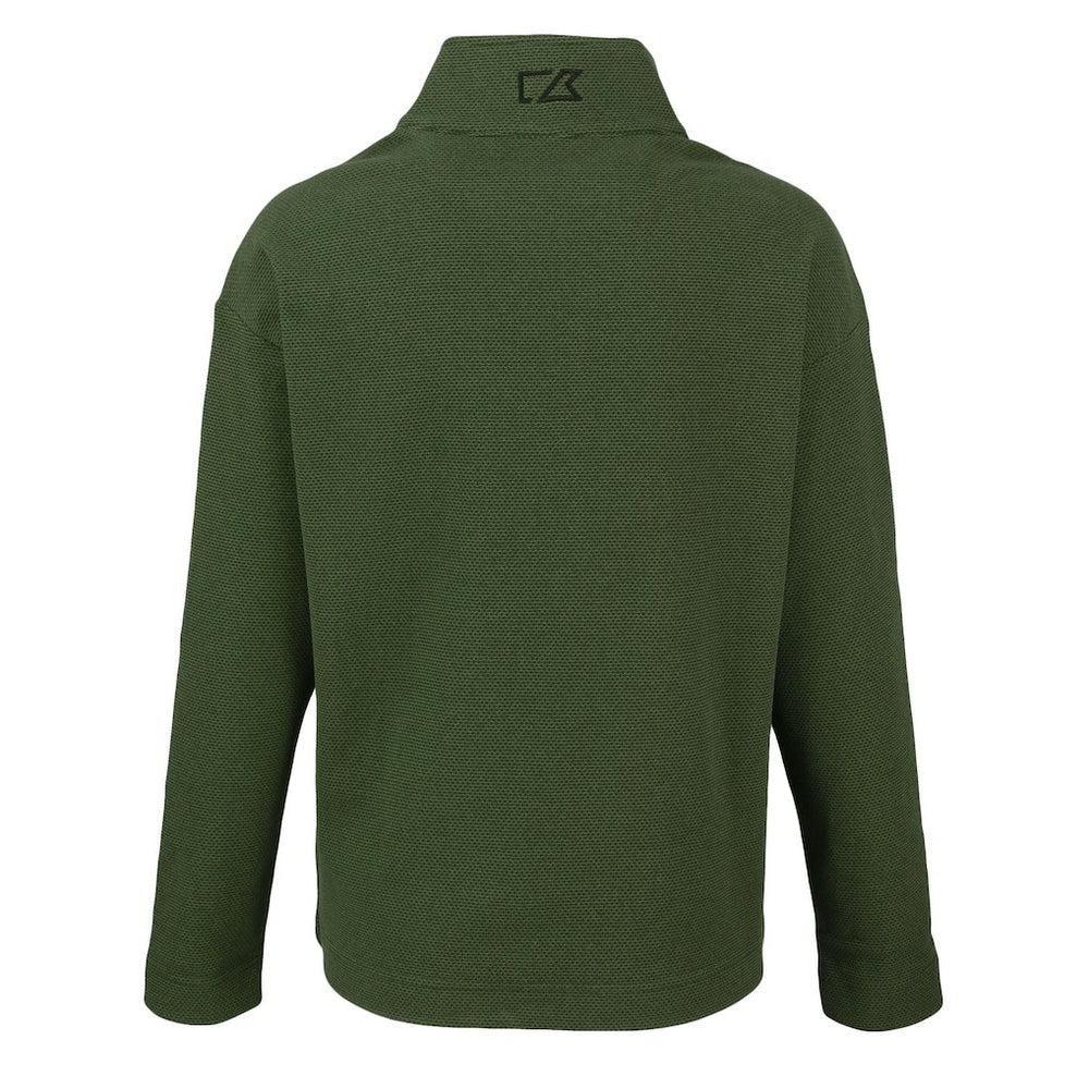 Seattle Seahawks Cutter & Buck Women's Hunts Point Eco Half-Snap Sweatshirt - Green Sweatshirts