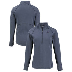 Baltimore Ravens Cutter & Buck Women's Americana Peshastin Eco Fleece Recycled Tri-Blend Raglan Half-Zip Jacket - Heather Navy Jackets