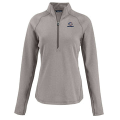 Chicago Bears Cutter & Buck Women's Americana Peshastin Eco Fleece Recycled Tri-Blend Raglan Half-Zip Jacket - Heather Gray Jackets