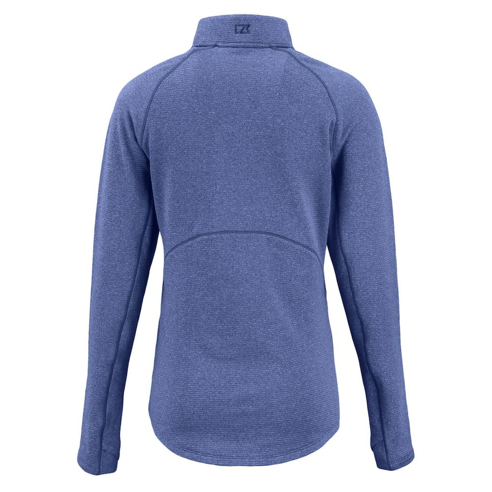 Indianapolis Colts Cutter & Buck Women's Peshastin Eco Fleece Recycled Tri-Blend Raglan Half-Zip Jacket - Heather Royal Jackets