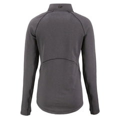 Cleveland Browns Cutter & Buck Women's Peshastin Eco Fleece Recycled Tri-Blend Raglan Half-Zip Jacket - Heather Black Jackets