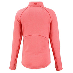 Kansas City Chiefs Cutter & Buck Women's Peshastin Eco Fleece Recycled Tri-Blend Raglan Half-Zip Jacket - Heather Red Jackets