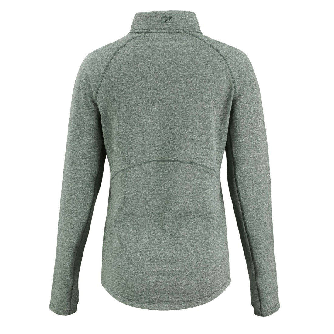 Green Bay Packers Cutter & Buck Women's Peshastin Eco Fleece Recycled Tri-Blend Raglan Half-Zip Jacket - Heather Green Jackets