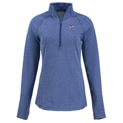 New England Patriots Cutter & Buck Women's Peshastin Eco Fleece Recycled Tri-Blend Raglan Half-Zip Jacket - Heather Royal Jackets