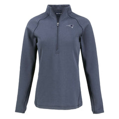 New England Patriots Cutter & Buck Women's Peshastin Eco Fleece Recycled Tri-Blend Raglan Half-Zip Jacket - Heather Navy Jackets