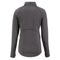New Orleans Saints Cutter & Buck Women's Peshastin Eco Fleece Recycled Tri-Blend Raglan Half-Zip Jacket - Heather Black Jackets