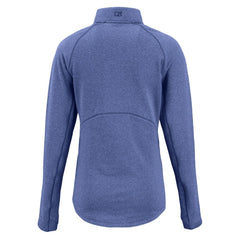 New York Giants Cutter & Buck Women's Peshastin Eco Fleece Recycled Tri-Blend Raglan Half-Zip Jacket - Heather Royal Jackets