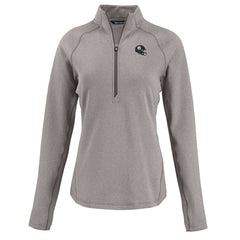 Pittsburgh Steelers Cutter & Buck Women's Peshastin Eco Fleece Recycled Tri-Blend Raglan Half-Zip Jacket - Heather Gray Jackets