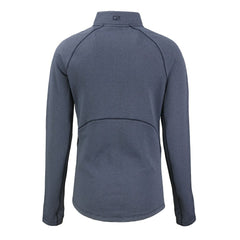 Seattle Seahawks Cutter & Buck Women's Peshastin Eco Fleece Recycled Tri-Blend Raglan Half-Zip Jacket - Heather Navy Jackets