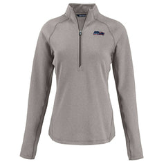 Seattle Seahawks Cutter & Buck Women's Americana Peshastin Eco Fleece Recycled Tri-Blend Raglan Half-Zip Jacket - Heather Gray Jackets