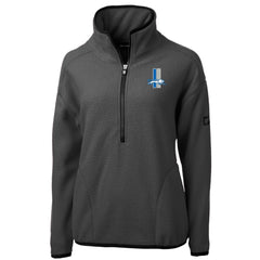 Detroit Lions Cutter & Buck Women's Historic Cascade Eco Sherpa Fleece Half-Zip Jacket - Charcoal Jackets