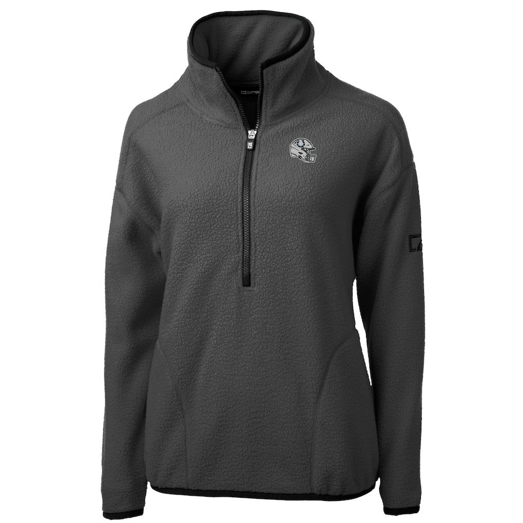 Indianapolis Colts Cutter & Buck Women's Helmet Cascade Eco Sherpa Fleece Half-Zip Jacket - Charcoal Jackets