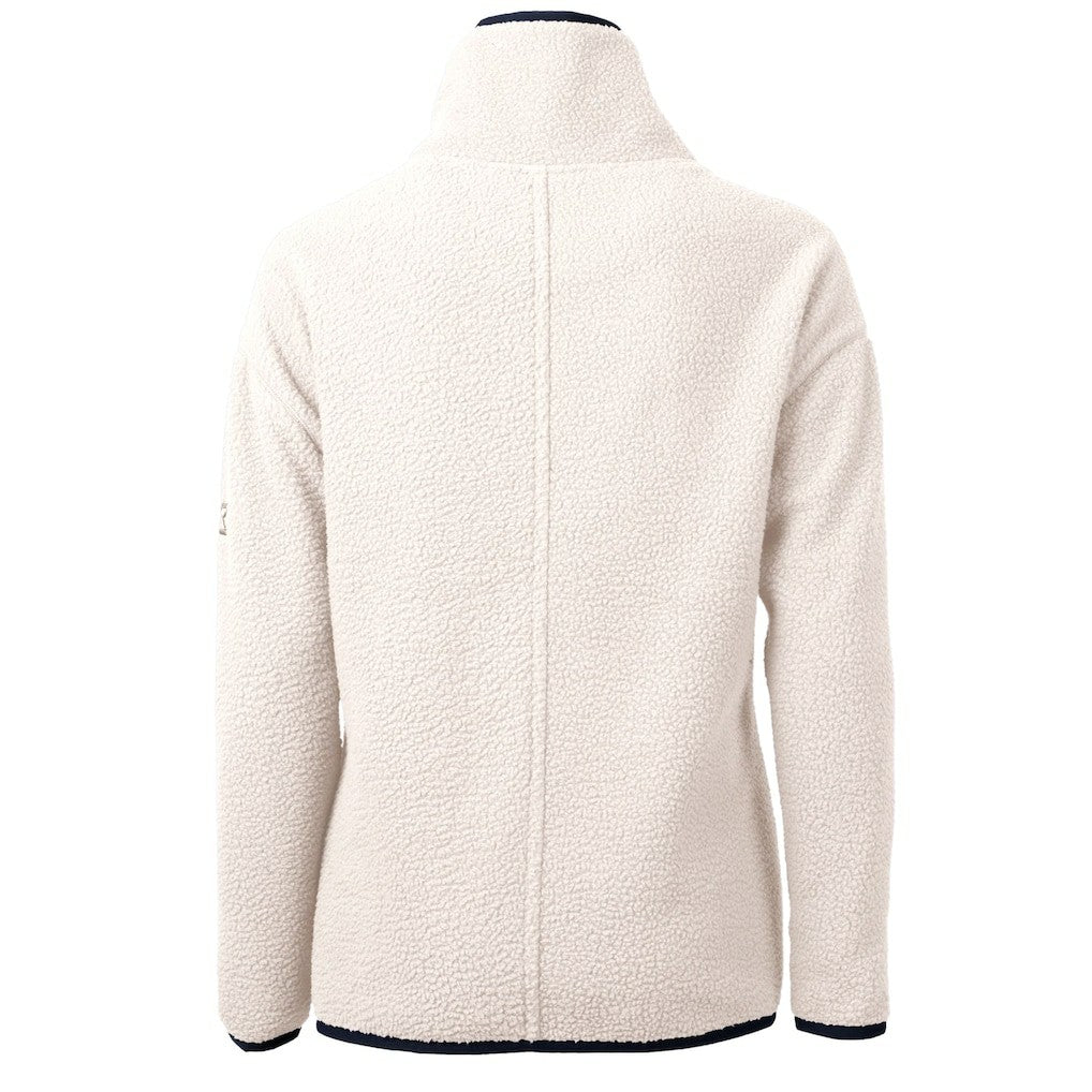 Chicago Bears Cutter & Buck Women's Cascade Eco Sherpa Fleece Half-Zip Jacket - Oatmeal Jackets