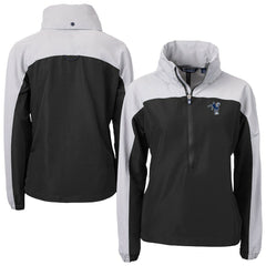 Indianapolis Colts Cutter & Buck Women's Charter Eco Recycled Half-Zip Hooded Anorak Jacket - Black Jackets