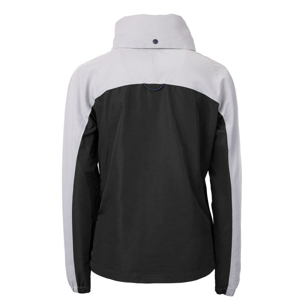 San Francisco 49ers Cutter & Buck Women's Charter Eco Recycled Half-Zip Hooded Anorak Jacket - Black Jackets