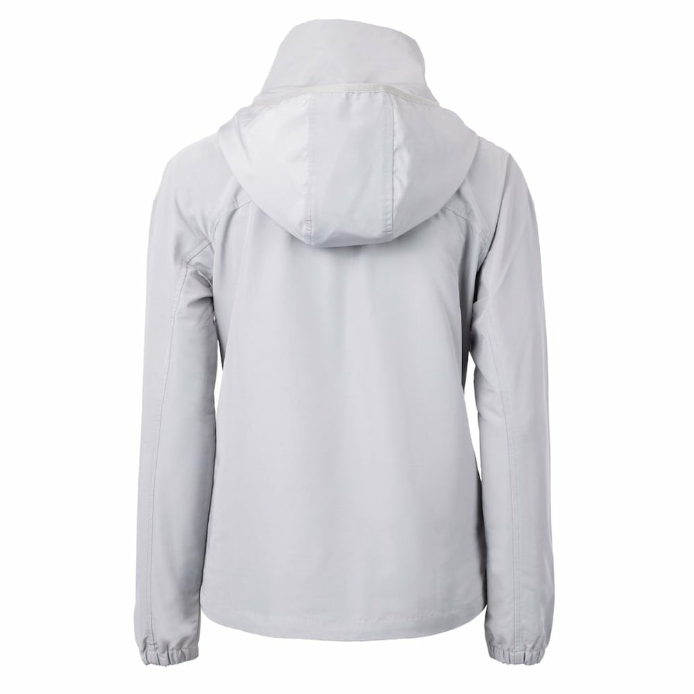 Washington Commanders Cutter & Buck Women's Charter Eco Recycled Half-Zip Hooded Anorak Jacket - Gray Jackets