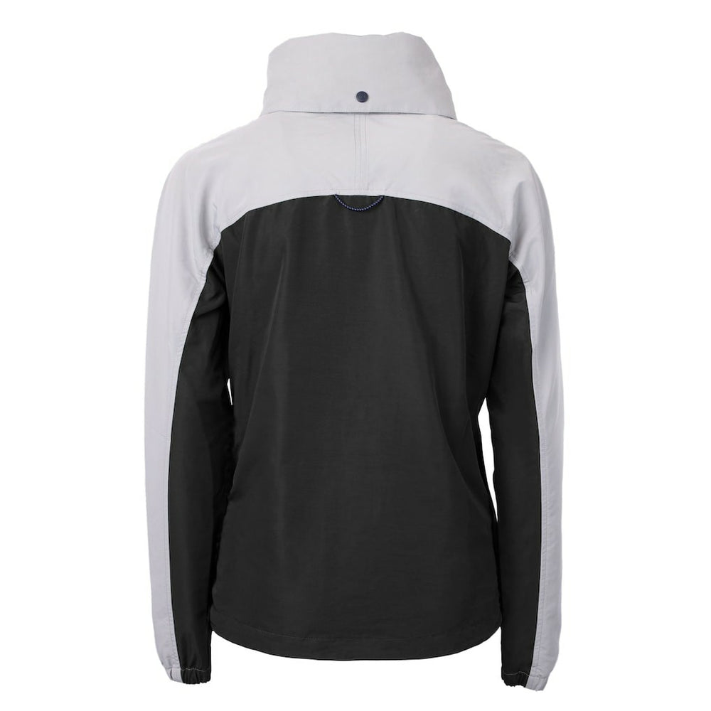 Washington Commanders Cutter & Buck Women's Charter Eco Recycled Half-Zip Hooded Anorak Jacket - Black Jackets