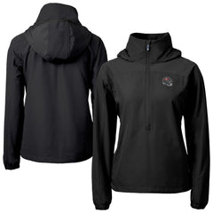 Tampa Bay Buccaneers Cutter & Buck Women's Charter Eco Recycled Half-Zip Hooded Anorak Jacket - Black Jackets