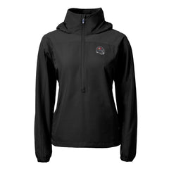 Tampa Bay Buccaneers Cutter & Buck Women's Charter Eco Recycled Half-Zip Hooded Anorak Jacket - Black Jackets