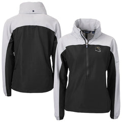 Baltimore Ravens Cutter & Buck Women's Charter Eco Recycled Half-Zip Hooded Anorak Jacket - Black Jackets