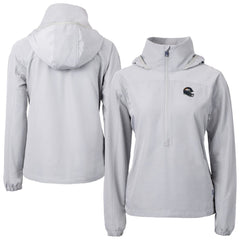 Denver Broncos Cutter & Buck Women's Charter Eco Recycled Half-Zip Hooded Anorak Jacket - Gray Jackets