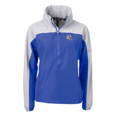 Indianapolis Colts Cutter & Buck Women's Charter Eco Recycled Half-Zip Hooded Anorak Jacket - Blue Jackets