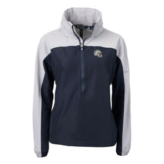 Los Angeles Chargers Cutter & Buck Women's Charter Eco Recycled Half-Zip Hooded Anorak Jacket - Navy Jackets