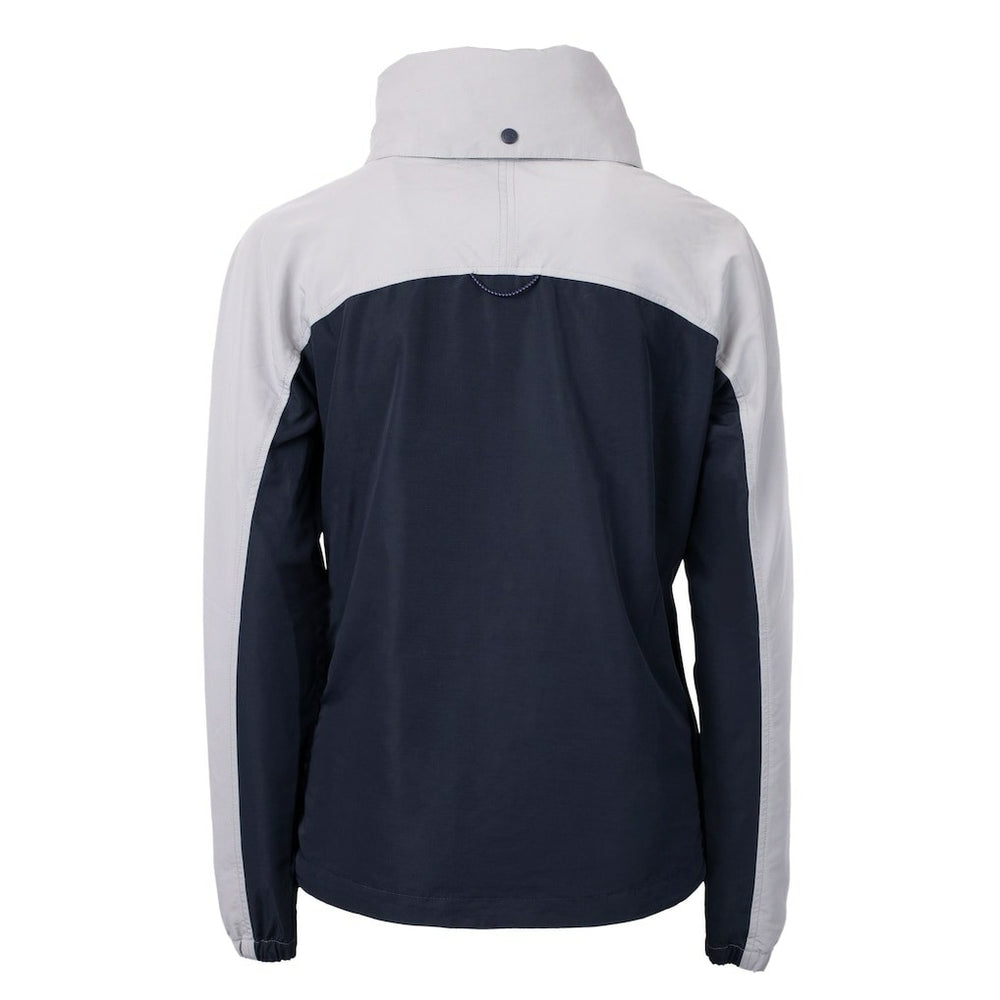 New England Patriots Cutter & Buck Women's Charter Eco Recycled Half-Zip Hooded Anorak Jacket - Navy Jackets