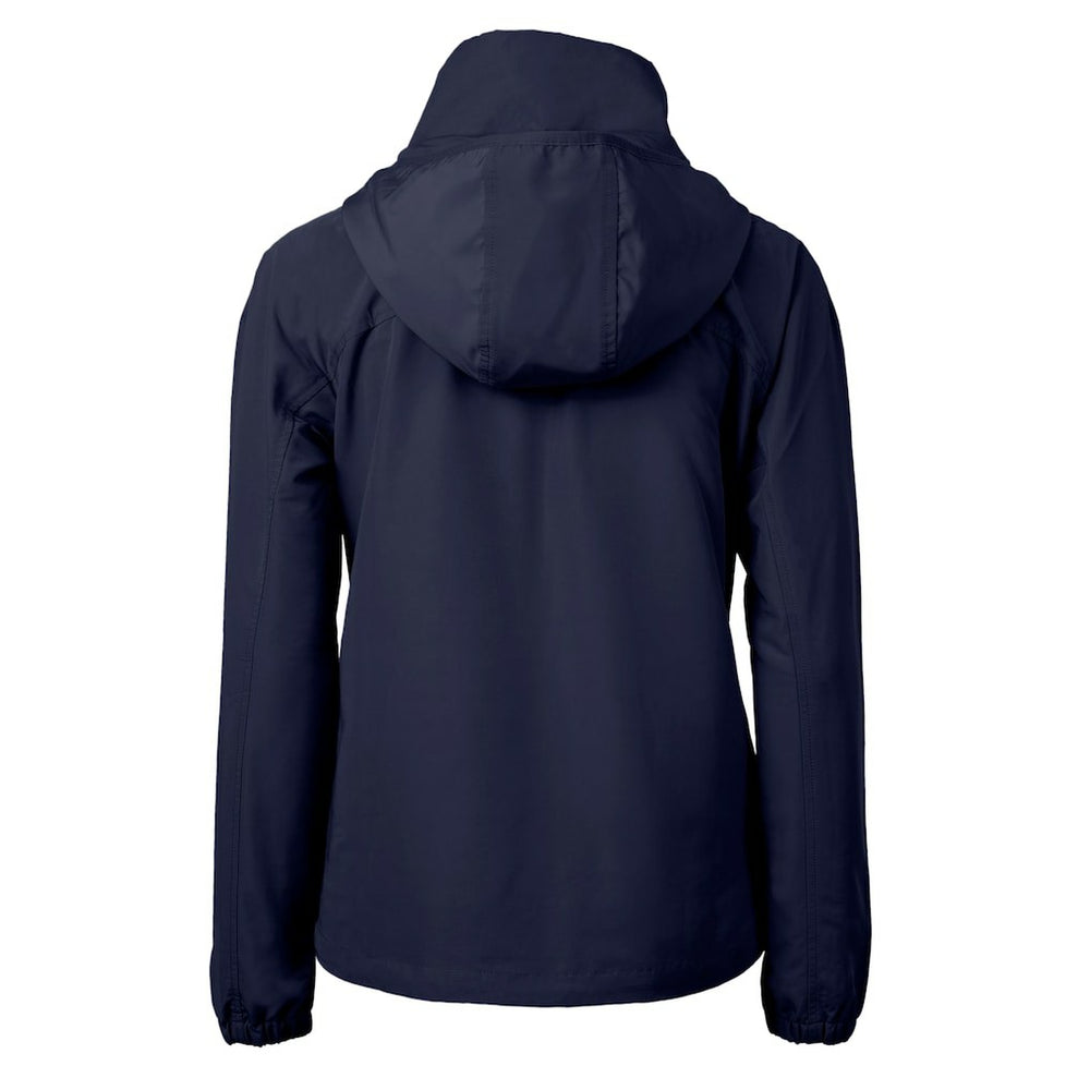 New England Patriots Cutter & Buck Women's Charter Eco Recycled Half-Zip Hooded Anorak Jacket - Navy Jackets