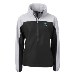 Philadelphia Eagles Cutter & Buck Women's Charter Eco Recycled Half-Zip Hooded Anorak Jacket - Black Jackets