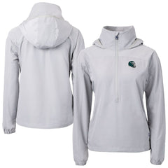 Philadelphia Eagles Cutter & Buck Women's Charter Eco Recycled Half-Zip Hooded Anorak Jacket - Gray Jackets