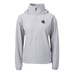 Pittsburgh Steelers Cutter & Buck Women's Charter Eco Recycled Half-Zip Hooded Anorak Jacket - Gray Jackets