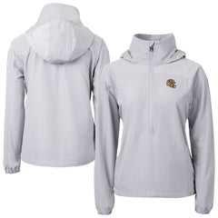 San Francisco 49ers Cutter & Buck Women's Charter Eco Recycled Half-Zip Hooded Anorak Jacket - Gray Jackets