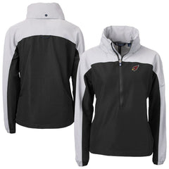 Arizona Cardinals Cutter & Buck Women's Charter Eco Recycled Half-Zip Hooded Anorak Jacket - Black Jackets