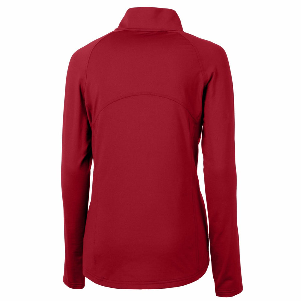 Tampa Bay Buccaneers Cutter & Buck Women's Historical Adapt Eco Knit Stretch Recycled Raglan Half-Zip Top - Red Tops