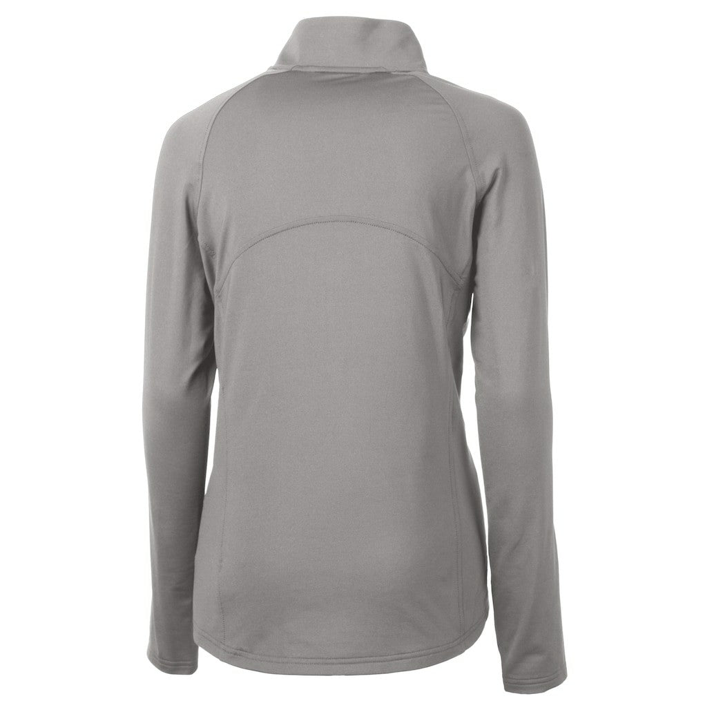 Seattle Seahawks Cutter & Buck Women's Historical Adapt Eco Knit Stretch Recycled Raglan Half-Zip Top - Gray Tops