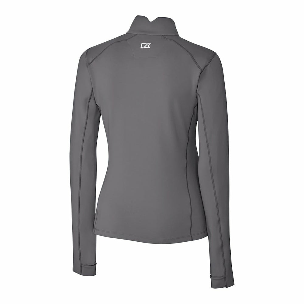 San Francisco 49ers Cutter & Buck Women's Traverse Stretch Quarter-Zip Pullover Top - Gray Pullover
