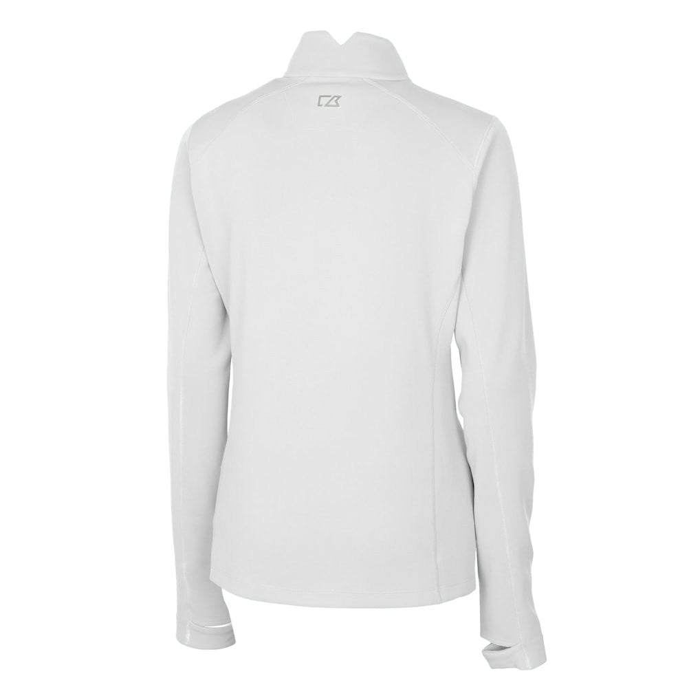 San Francisco 49ers Cutter & Buck Women's Traverse Stretch Quarter-Zip Pullover Top - White Pullover