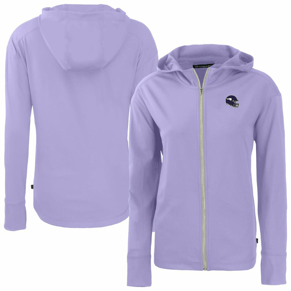 Minnesota Vikings Cutter & Buck Women's Daybreak Eco Recycled Full-Zip Hoodie Jacket - Purple Hoodies