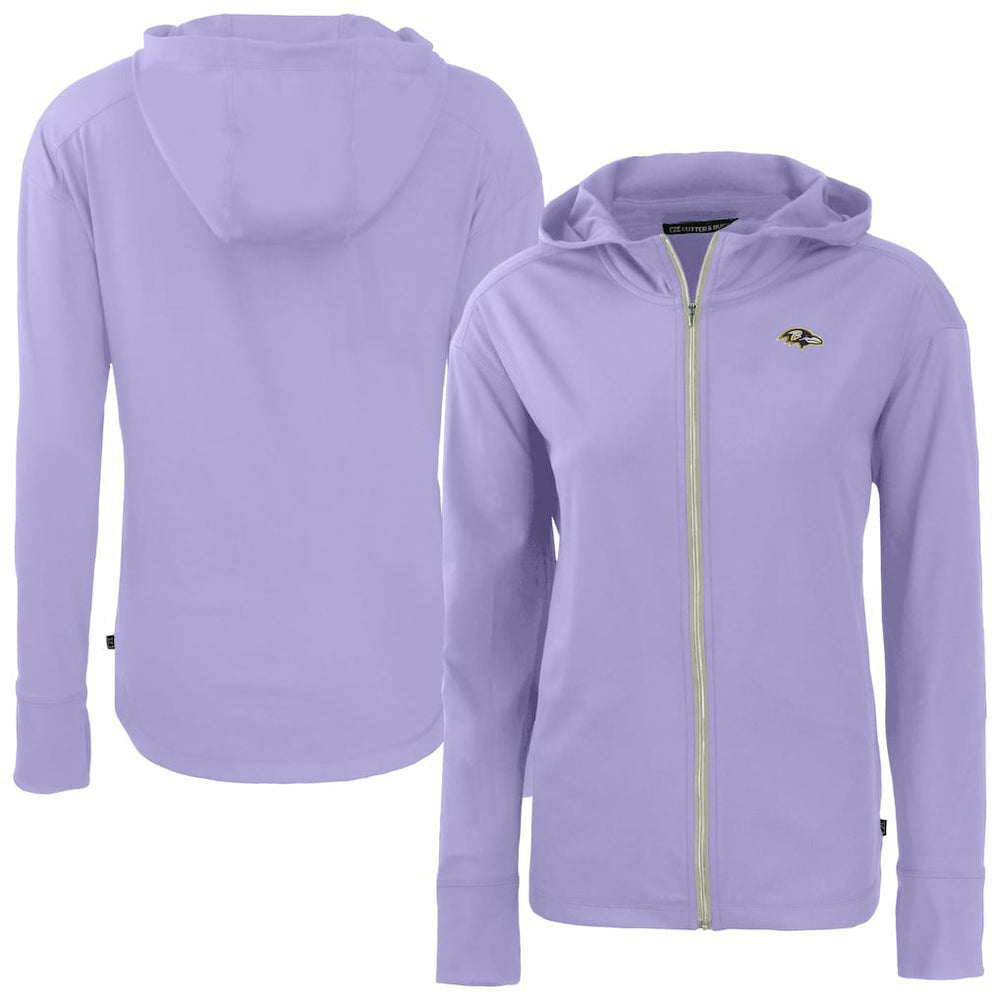 Baltimore Ravens Cutter & Buck Women's Daybreak Eco Recycled Full-Zip Hoodie Jacket - Purple Hoodies