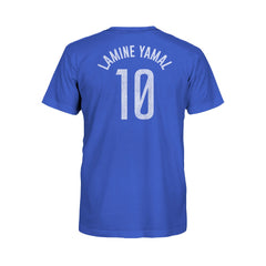Lamine Yamal Barcelona 1863FC Youth Player Name & Number T-Shirt Blue