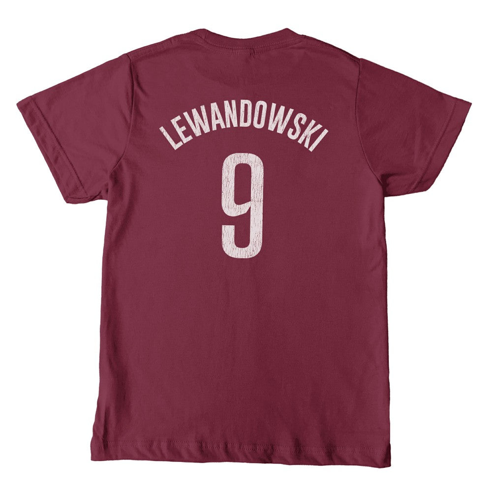 Robert Lewandowski Barcelona 1863FC Youth Player T-Shirt Maroon