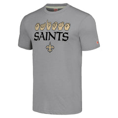 New Orleans Saints Homage Unisex The NFL ASL Collection by Love Sign American Sign Language T-Shirt - Grey T-shirts