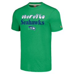 Seattle Seahawks Homage Unisex The NFL ASL Collection by Love Sign American Sign Language T-Shirt - Green T-shirts
