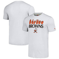 Cleveland Browns Homage Unisex The NFL ASL Collection by Love Sign American Sign Language T-Shirt - Ash T-shirts