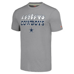 Dallas Cowboys Homage Unisex The NFL ASL Collection by Love Sign American Sign Language T-Shirt - Gray T-shirts