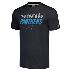 Carolina Panthers Homage Unisex The NFL ASL Collection by Love Sign American Sign Language T-Shirt - Charcoal T-shirts
